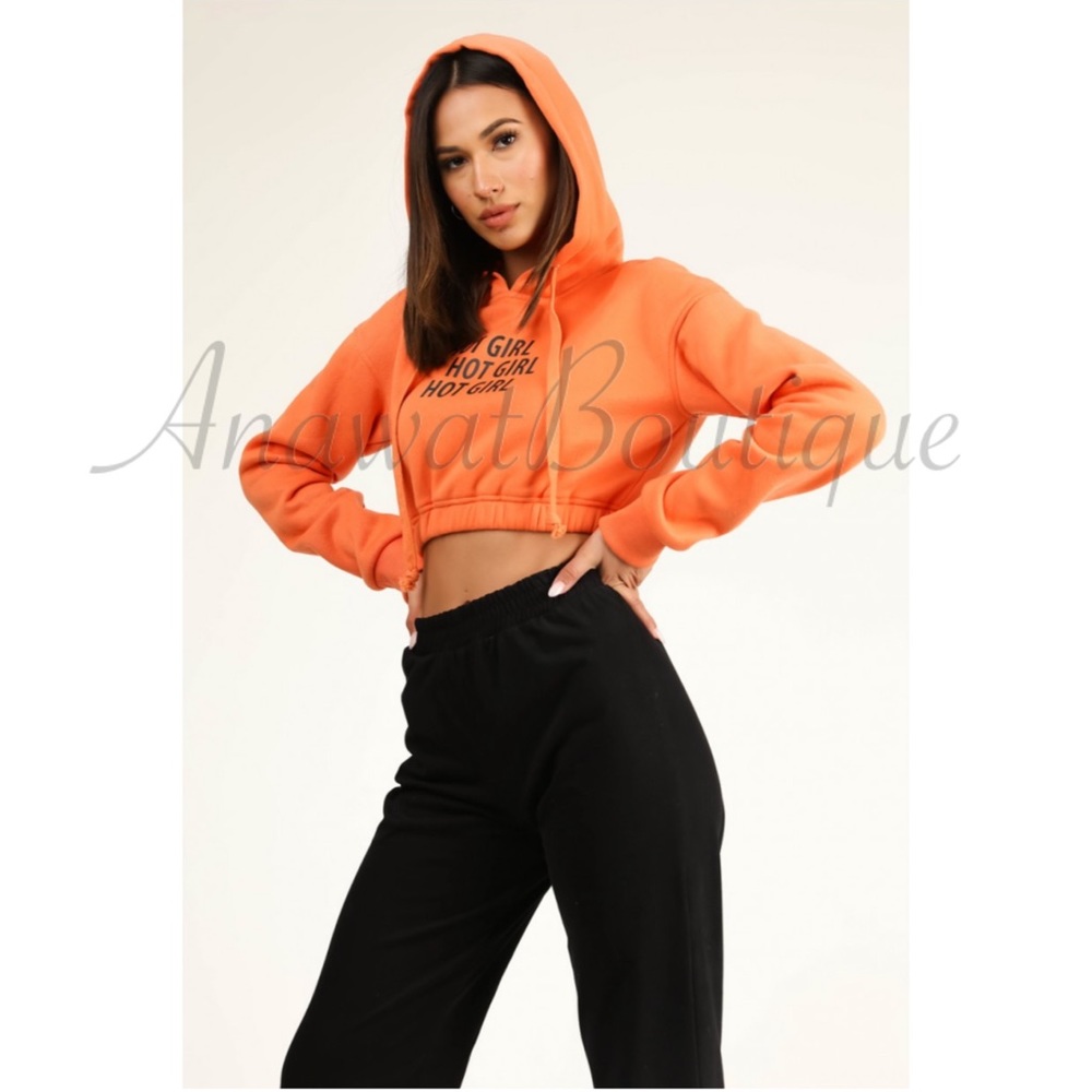 Hot Girl Cropped Hoodie - Picture 7 of 8